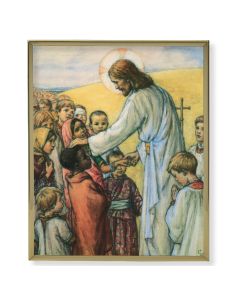 11" x 14" Gold Plaque Frame with a Lord of all Nations Print