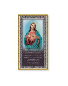 Sacred Heart of Jesus Plaque with Prayer