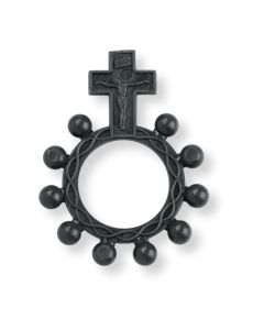 Black Plastic Rosary Ring
