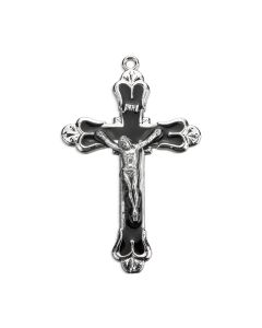 2 1/4" Crucifix with a Black Inlay