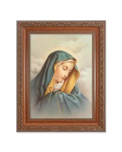 8.25" x 10.25" Ornate Wood Frame with a 6" x 8" Our Lady of Sorrows Print