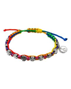 Cross Shaped Blessed Bead Cord Bracelet