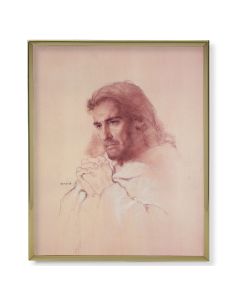 11" x 14" Gold Plaque Frame with a Bosch: Prayerful Christ Print
