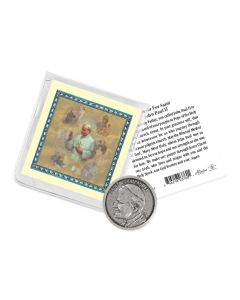 Saint John Paul II Pocket Coin with a Holy Card in a Clear Pouch-P65