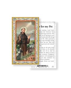 Prayer for My Pet St. Francis Holy Card