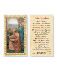Saint Matthew Laminated Holy Card. Inc. of 25