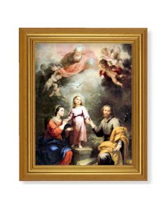 10" x 12" Gold Leaf Finish Beveled Frame with 8" x 10" Heavenly and Earthly Trinities Textured Art