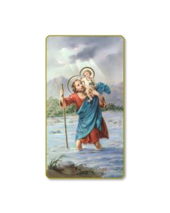 Saint Christopher Holy Card