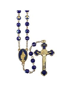 6mm Sapphire Crystal Bead Rosary