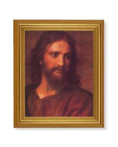 10" x 12" Gold Leaf Finish Beveled Frame with 8" x 10" Hofmann: Christ at 33 Textured Art