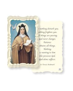 St Therese Holy Card