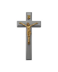 10" Grey Cross with Museum Gold Finish Corpus