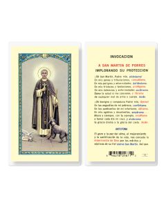 A San Martin De Porres Holy Card