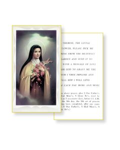 Saint Therese Pick Me a Rose Holy Card 