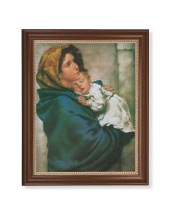 13 1/2" x 16 9/16" Walnut Finished Frame with 11" x 14" Madonna of the Street Textured Art