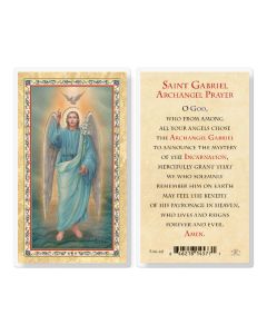 St Gabriel Holy Card Laminated Holy Card. Inc. of 25