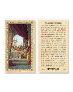 Apostles Creed - Last Supper Laminated Holy Card. Inc. of 25