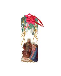 6" Holy Family Wooden Bookmark with Ribbon Tassle (Sold in increments of 5)