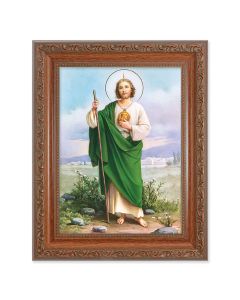 8.25" x 10.25" Ornate Wood Frame with a 6" x 8" Saint Jude Print