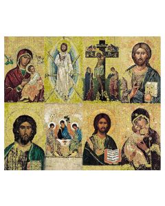 Assorted Subjects Gold Stamped Icon Series 8-Up Micro-Perf