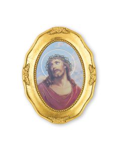 3 1/2" x 4 1/2" Gold Leaf Framed with an Ecce Homo Print-P65