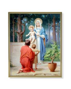 8" x 10" Gold Plaque Frame with a Chambers: Holy Family with St. John Print