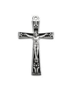 3 1/4" Crucifix with a Black Inlay