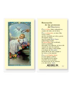 Bautismo Renovacion Promesas Holy Card
