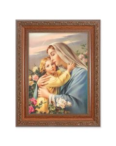 8.25" x 10.25" Ornate Wood Frame with a 6" x 8" Madonna and Child Print