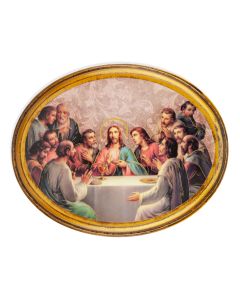 The Last Supper Oval Wood Plaque