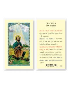 Oracion a San Isidro Holy Card