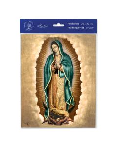 8" X 10" Our Lady Of Guadalupe Print  (sold in inc. of 3)