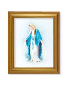 10" x 12" Gold Leaf Finish Beveled Frame with 8" x 10" Our Lady of Grace Textured Art