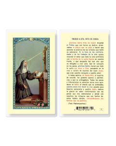 Oracion a Santa Rita De Casia Holy Card