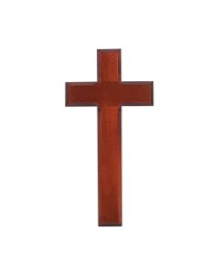 9" Dark Cherry Wood Cross, Boxed
