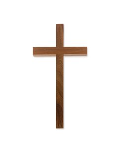 Boxed 9" Walnut Wood Cross