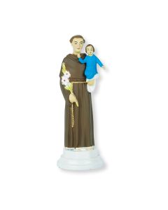 6" Hand Painted Plastic Saint Anthony Statue