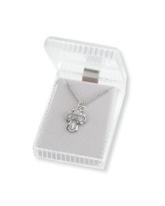 Four Way Communion Genuine Pewter Medal on a 18" Chain, Boxed