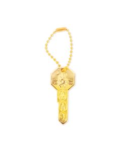 Key of Saints Keychain in Goldtone