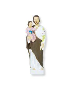 6" Hand Painted Plastic Saint Joseph Statue