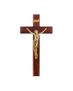 12" Dark Cherry Cross with Museum Gold Finish Corpus