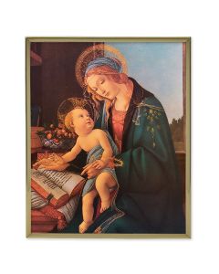 8" x 10" Gold Plaque Frame with a Botticelli: Madonna and Child Print