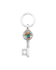 Saint Christopher Epoxied Image Keychain
