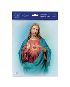 8" x 10" Sacred Heart of Jesus Print  (sold in inc. of 3)