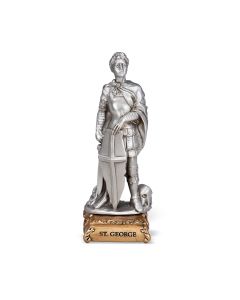 4 1/2" Pewter Saint George Statue, Gift Boxed-P65