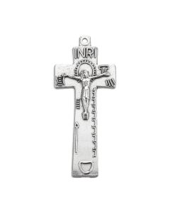 2" Antiqued Silver Oxidized Celtic Penal Crucifix