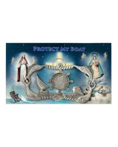 Saint Christopher Pewter Boat Plaque