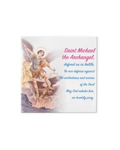 4" x 4" Saint Michael Hanging Ceramic Tile