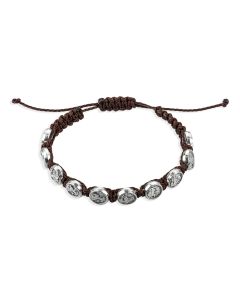 St. Francis Blessed Bead Cord Bracelet with Saint Francis Medal