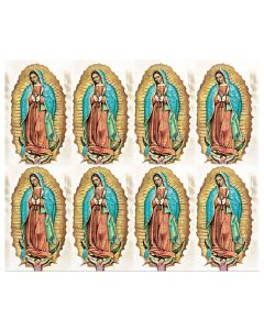 Our Lady of Guadalupe Eight-Up Micro Perforated Holy Cards